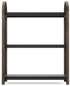 Czarny regał w dekorze orzecha 72x90 cm Bellwood – Umbra