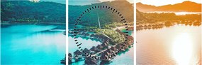 Obraz - Bora Bora (z zegarem) (90x30 cm)