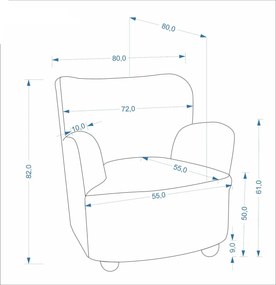 Skandynawski minimalistyczny fotel do salonu cappuccino F1-N85