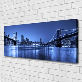 Obraz canvas Most nad Wieczornym Miastem