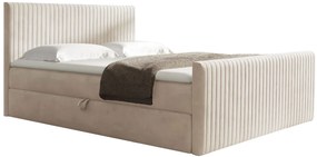 Beżowe pikowane łóżko kontynentalne 5 rozmiarów G1-G42