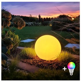 LED RGBW ściemnialna lampa zewnętrzna GLOBO 1xE27/9W/230V śr. 40 cm IP44