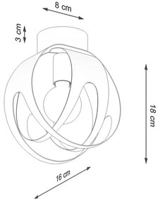 Czarna industrialna lampa sufitowa - A192-Hoxa