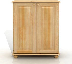 Komoda z litego drewna Emil 2D na kulach