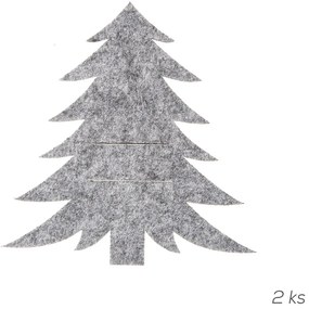Orion Etui na sztućce Stromek szary, 18 x 18 cm,zestaw 2 szt.