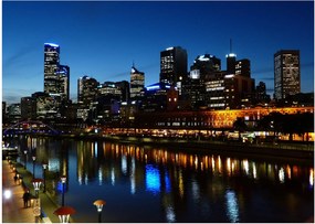 Obraz na szkle nocy w Melbourne (70x50 cm)