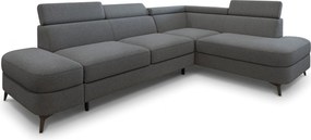 Masseno Narożnik AVISE z funkcją spania i pojemnikiem na pościel Narozniki L, Rozkładana sofa - Szary, QUELLE 92
