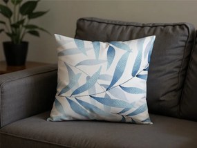 Zestaw 2 szt. dekoracyjnych poszewek na poduszkę z mikrofibry KOVENDI 45x45 cm, niebiesko-biała