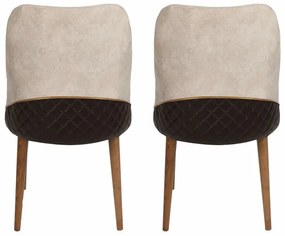 Zestaw krzeseł do jadalni Nova Cream and Walnut, 2szt., 2 szt.