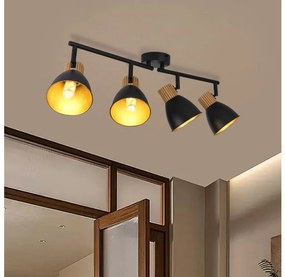 Brilagi - Oprawa punktowa ODENSE 4xE14/10W/230V kauczukowiec/czarny