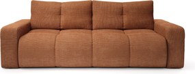 Masseno Sofa DUCA z funkcją spania i pojemnikiem na pościel - Ceglasty - FLOW 09