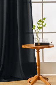 Czarna zasłona OXFORD 140x250 cm Zawieszanie: Taśma z wiązaniami