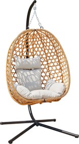 Fotel wiszący kokon Nicodem beżowy PATIO