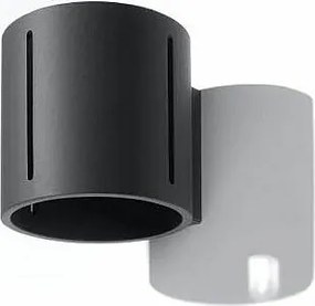 Kinkiety Nowoczesny Inez, Aluminium - 1 Źródło - L.10 X H.10 Cm - Czarny