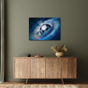 Obraz - Piłka nożna w kosmosie (70x50 cm)