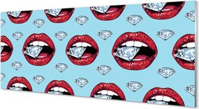 Szklany Panel Diamentowe Usta