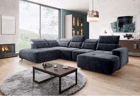 Narożnik COLOMBO XL Lewostronny z elektryczną regulacją siedziska w tkaninie PALLADIUM 19 WERSAL