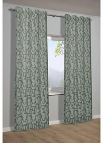 Zielona zasłona żakardowa 135x245 cm Dekor – Sehlbach