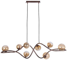 ONLI - Żyrandol na lince FRIDA 8xG9/10W/230V miedź