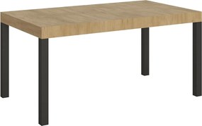 Stół rozkładany 160/244x80 cm Everyday dąb naturalny nogi antracytowe