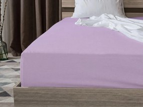 PrzytulneMieszkanie.pl Prześcieradło Jersey BASIC jasnofioletowe 90 x 200 cm