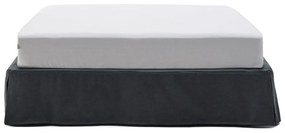 Antracytowe tapicerowane łóżko dwuosobowe 180x200 cm Jaira – Kave Home