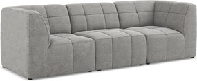 Szara sofa z materiału bouclé 255 cm Aloha – Makamii