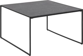 Kwadratowy stolik kawowy Infinity Actona, blat 80x80 cm, czarny marmur