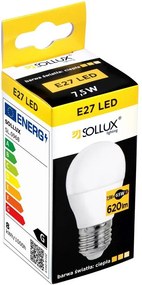Żarówka LED z ciepłym światłem z gwintem E27, 7,5 W – Sollux