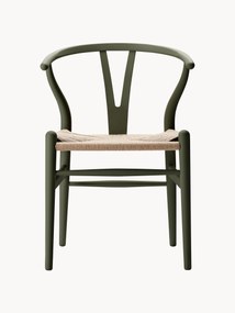 Krzesło z drewna z ręcznie plecionym siedziskiem CH24 Wishbone Chair