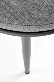 Krzesło popielaty, K516 tkanina NEA 15, nowoczesne, metalowy stelaż