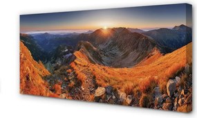 Zdjęcie na płótnie Góry o Zachodzie Słońca