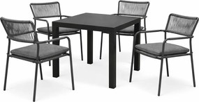 Doppler MADRI – aluminiowy zestaw ogrodowy 4+1