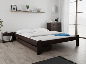 Łóżko ADA 160 x 200 cm, orzech Stelaż: Ze stelażem listwowym elastycznym, Materac: Materac Coco Maxi 20 cm
