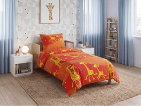 PrzytulneMieszkanie.pl PrzytulneMieszkanie.pl Bawełniana pościel do łóżeczka Żyrafa pomarańczowa