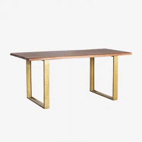 Stół Jadalniany Prostokątny 180x95 Cm Z Drewna Akacjowego Assier Akacja Brąz - Sklum