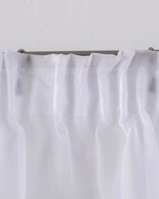 Lambrekin łuk Lily z koronką kolor biały tkanina półprzezroczysta, połyskliwa