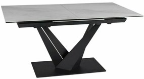 Stół rozkładany SORENTO CERAMIC 160(220)x90 biały/czarny mat SIGNAL