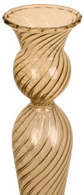 Jasnobrązowy szklany świecznik PT LIVING Swirl, wys. 26,5 cm