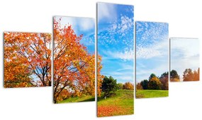 Obraz - Jesienny krajobraz (125x70 cm)