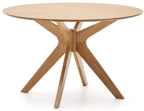 Okrągły stół z blatem w dekorze dębu ø 120 cm Naanim – Kave Home