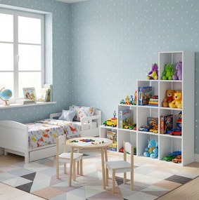 Biały schodkowy regał na zabawki R5-F66