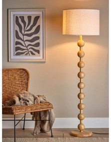 Lampa stojąca w naturalnym kolorze z tekstylnym kloszem (wysokość 154,5 cm) Giacoma – Bloomingville