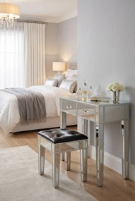 Lustrzana toaletka z szufladami i stołkiem F4-F18