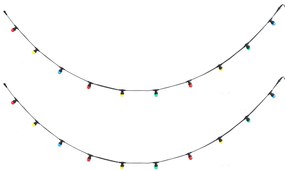 Zewnetrzna Łączone czarne oświetlenie girlandowe z wtyczką 10m z 20 żarówkami E27 IP44 - Lubber Nowoczesny Oswietlenie zewnetrzne