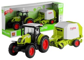 Traktor z prasą rolującą do belowania gra 37,5 cm