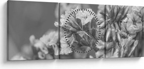 Obraz - Suszone kwiaty (z zegarem) (90x30 cm)