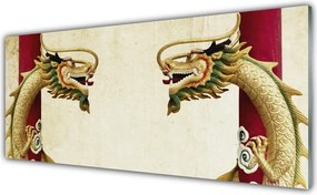 Panel Szklany do Kuchni Majestatyczny Smok W Chmurach