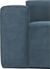 Niebieski sztruksowy moduł sofy (lewostronny) Sting – Scandic