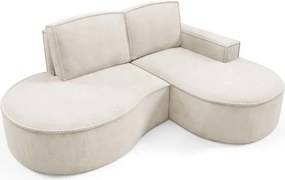 Narożnik MOLLY Prawostronny bez funkcji spania, wolnostojący tkanina CURIO 09 Beżowy